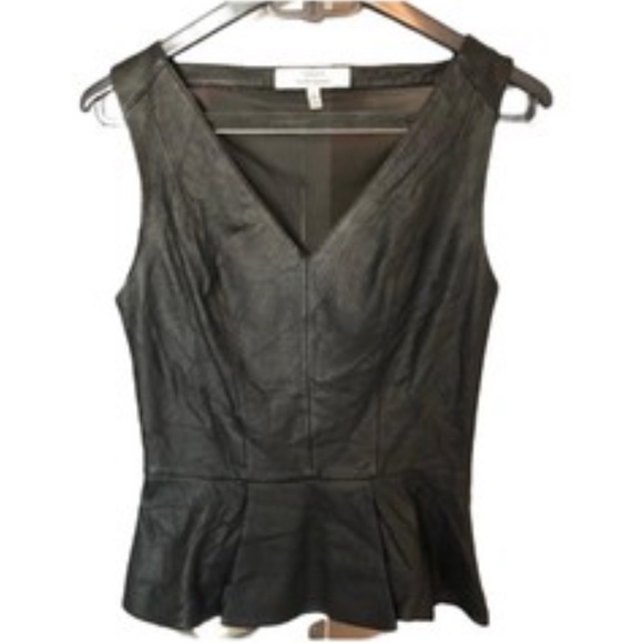 Robert Rodriguez Leather Peplum Top - Picture 2 of 9